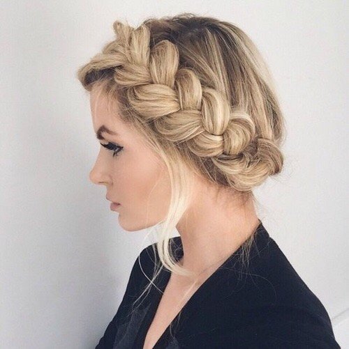 hair, hairstyle, face, french braid, long hair,