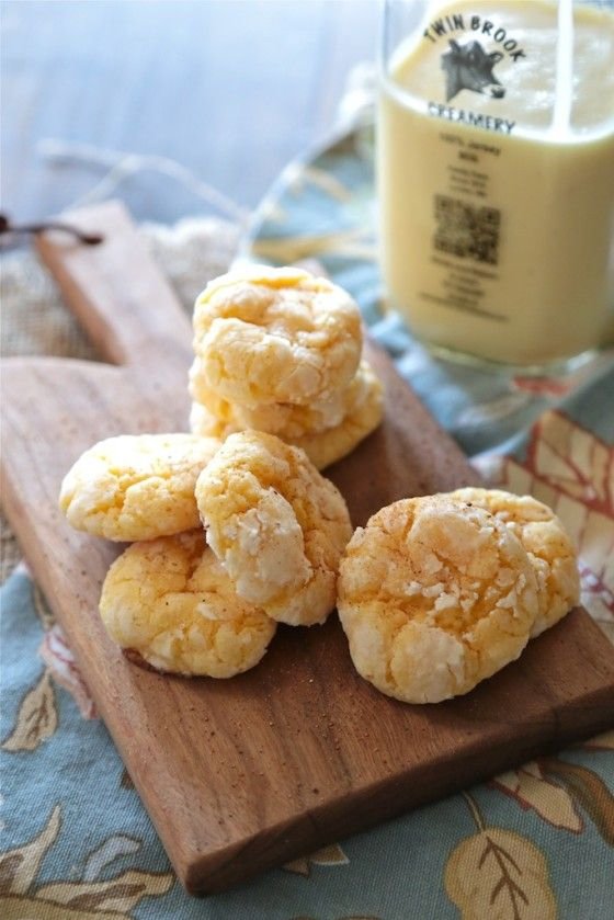 Easy Eggnog Gooey Butter Cookies