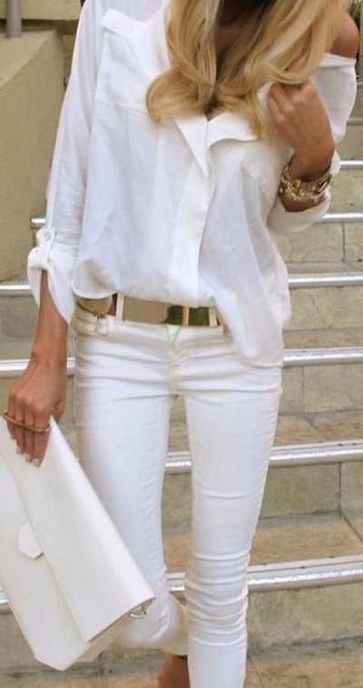 Summer Denim Ways To Style White Jeans