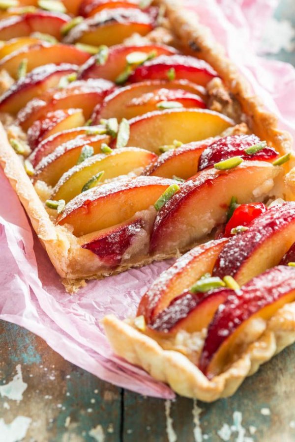 Plum Tart with Roasted Marzipan