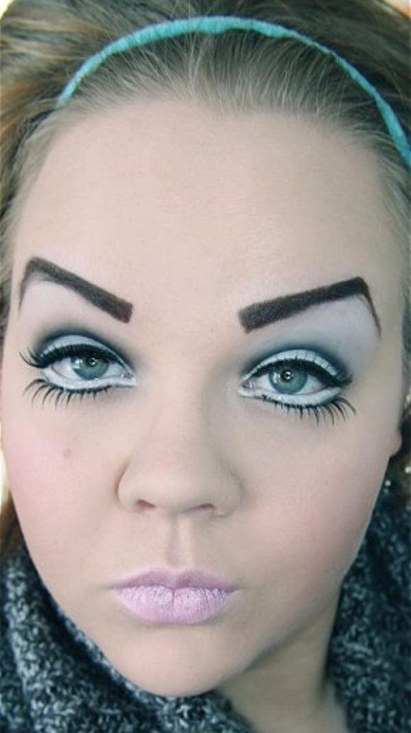 ugly drawn on eyebrows