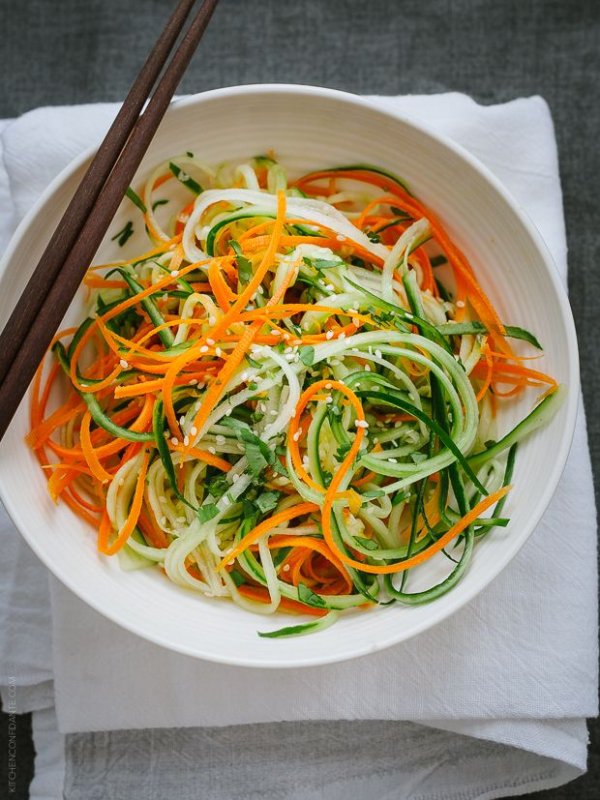 Asian Cucumber Carrot Slaw