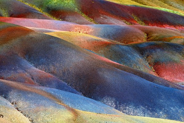 The Colored Earth of Chamarel in Mauritius