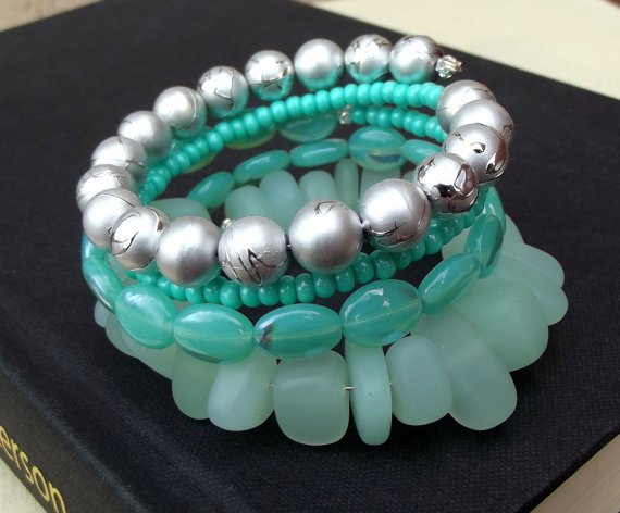 Sea Foam Green Wrap Bracelet