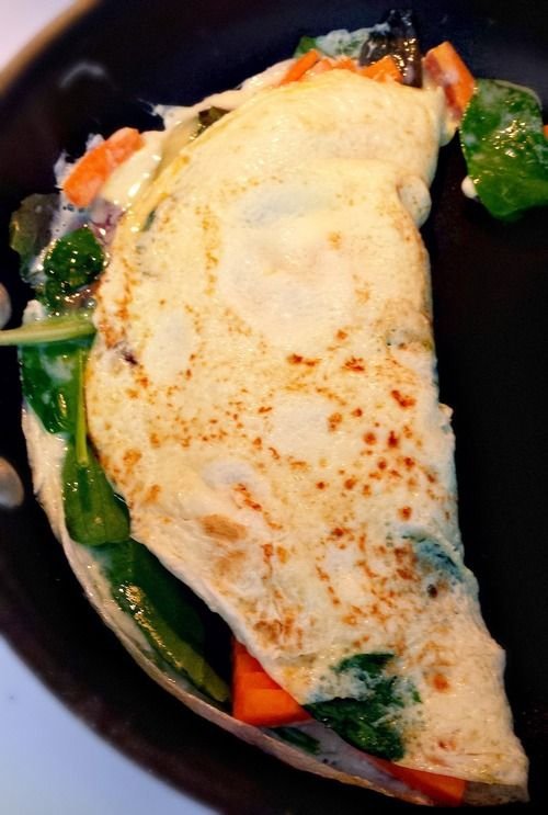 Spinach Sweet Potato Egg White Omelet