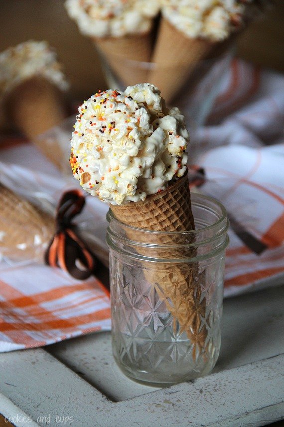 Popcorn Ball Ice-cream Cones