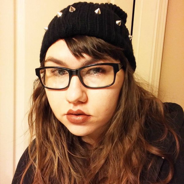 Grunge Lips and Spiked Beanie