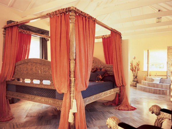 Another Amazing Four Poster - This Time It's Made from Hammered Sterling Silver and is Found at the Sandton Kura Hulanda Hotel & Spa, Curacao