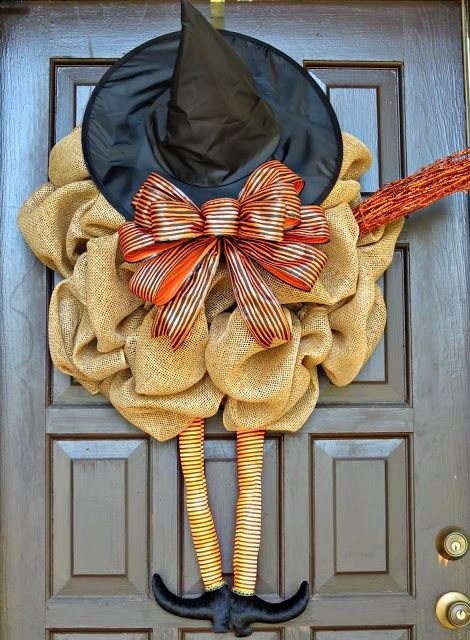Burlap Witch Wreath