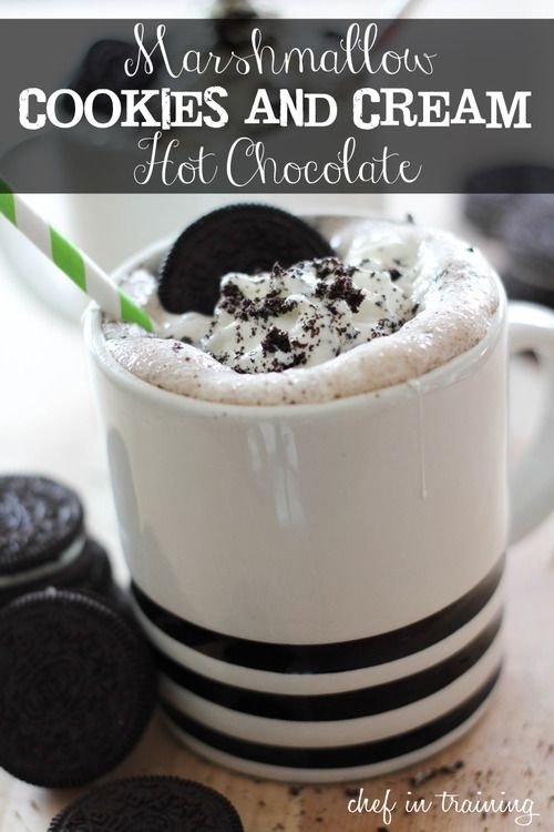 Marshmallow Cookies and Cream Hot Chocolate