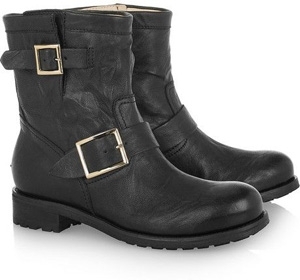 Jimmy Choo Youth Leather Biker Boots