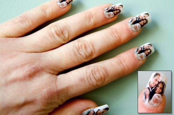 William & Kate Nail Art