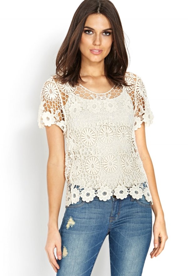 Open Daisy Crochet Top