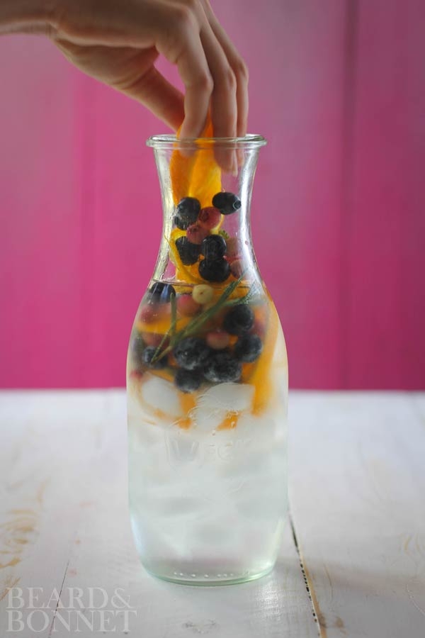 Orange, Blueberry & Lavender Detox Water