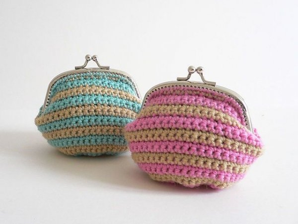 Striped Coin Purse