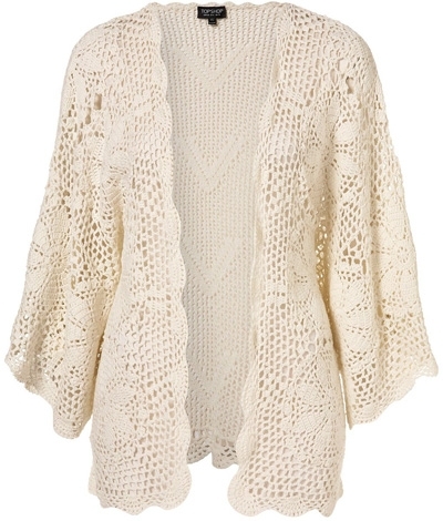 Topshop Hand Crochet Flower Kimono