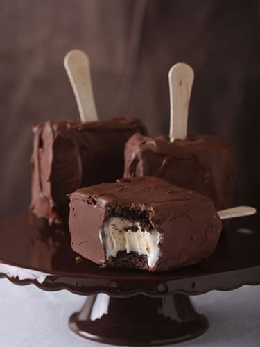 Chocolate Covered Brownie Ice Cream Sandwiches