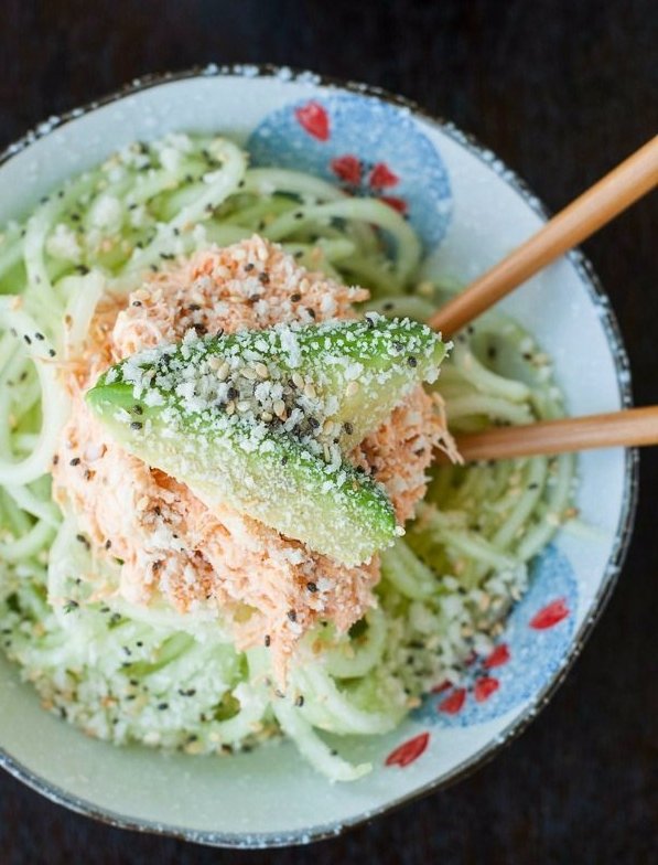 Japanese-inspired Spicy Sriracha Crab & Cucumber Salad