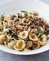 Orecchiette with Veal, Capers and White Wine