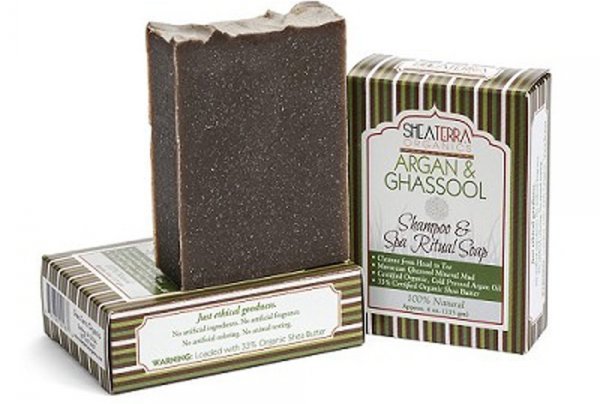 Shea Terra Organics Argan and Ghassool Shampoo Bar