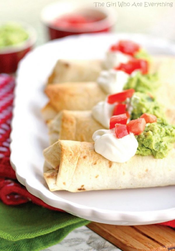 Baked Chicken Chimichangas