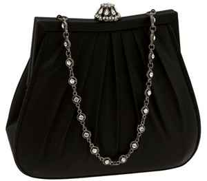 Nordstrom Pleated Silk Frame Clutch