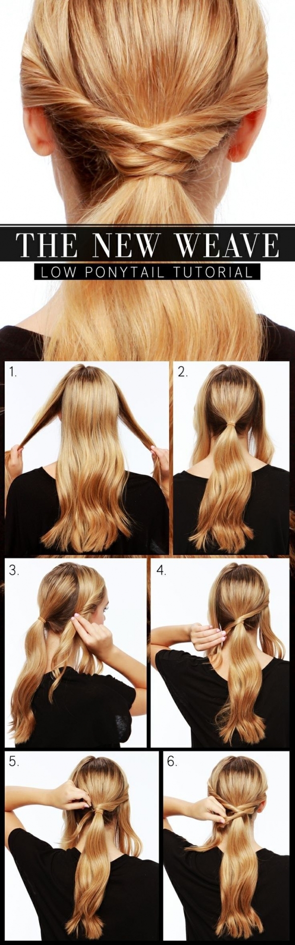 A Woven Low Ponytail is PROFESSIONAL for the Office