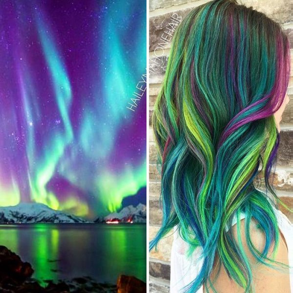 🌟Totally stunning Aurora Borealis colored curls by