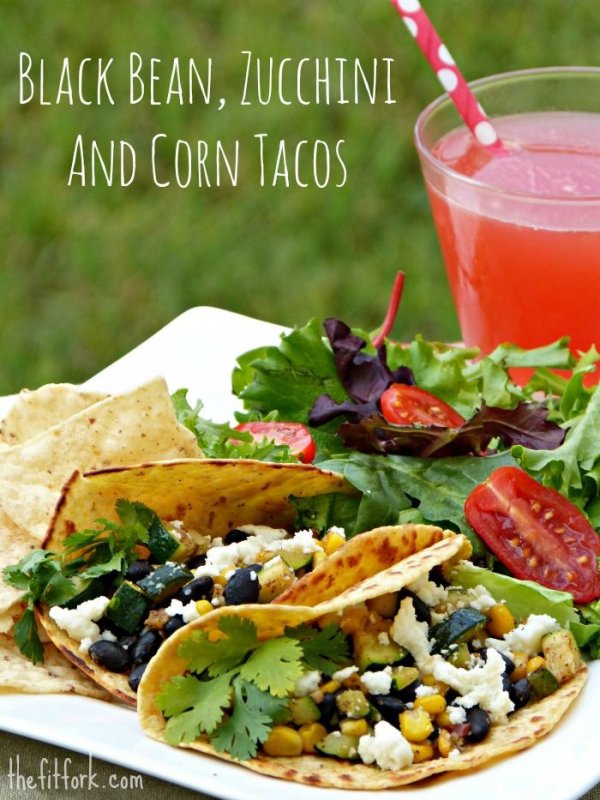 Black Bean, Zucchini and Corn Tacos