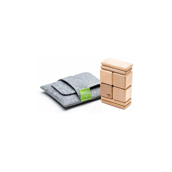 8 Piece Tegu Pocket Pouch Magnetic Wooden Block Set