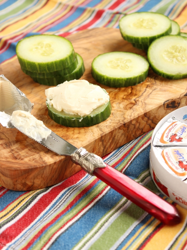 1 Laughing Cow Light Wedge Spread on Cucumber Slices - 35 Calories