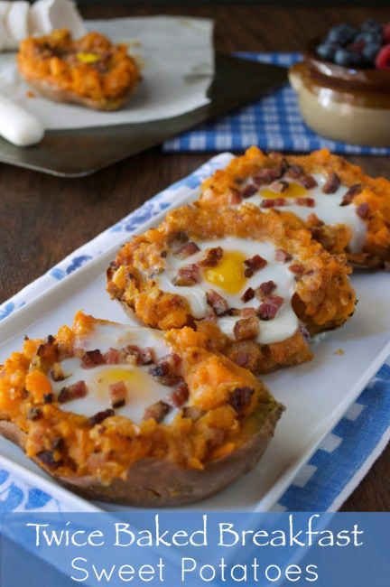 Twice Baked Breakfast Sweet Potatoes