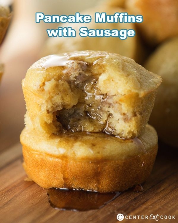 Pancake Muffins with Sausage