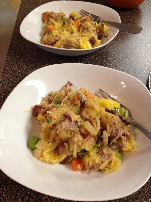 Spaghetti Squash and Pork Stir-Fry