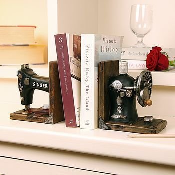 Vintage Singer Sewing Machine Book Ends