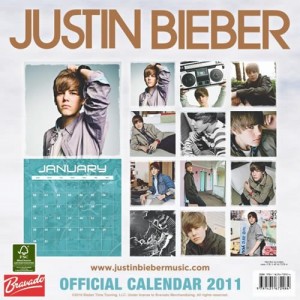 Justin Bieber 2011 Wall Calendar