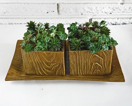 Faux Wood Planter...