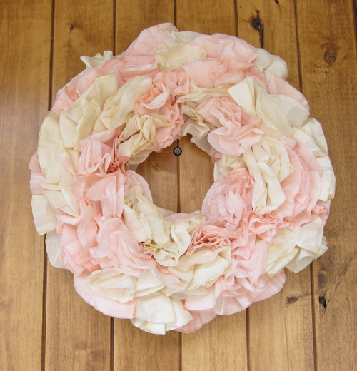 Valentine Coffee Filter Wreath