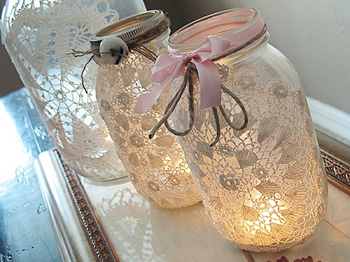 Doily Luminaries