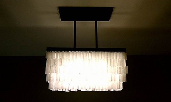 Faux Capiz Shell Chandelier