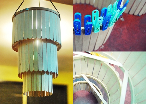 Popsicle Stick Chandelier