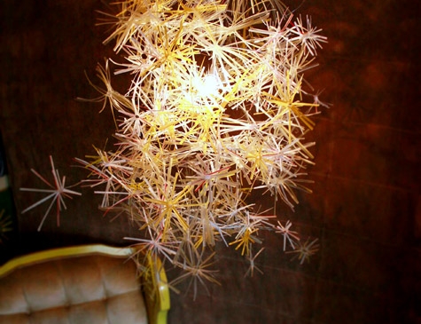 Straw Cluster Chandelier