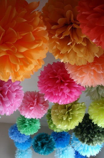 Tissue Paper Pom Poms