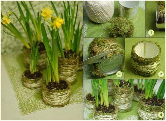 Tin Can Centerpieces