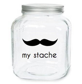 Mustache Storage Jar