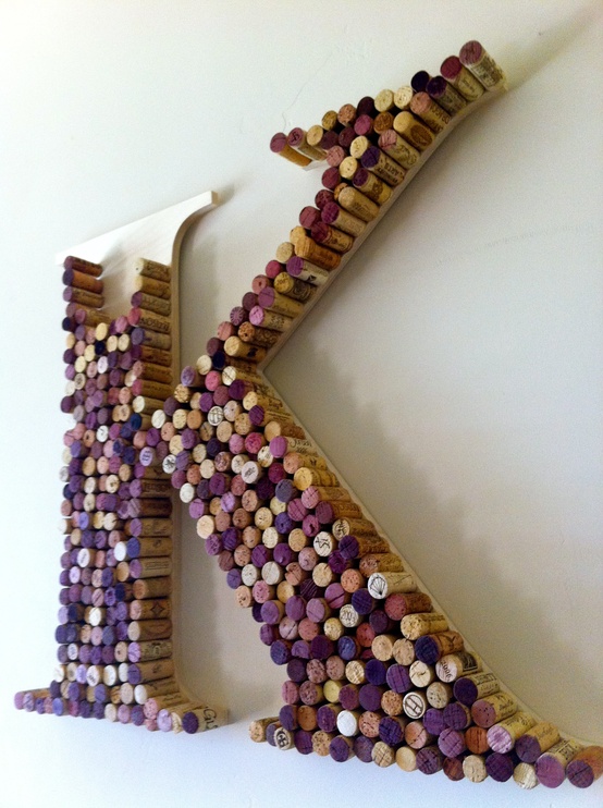 Display a Wine Cork Monogram