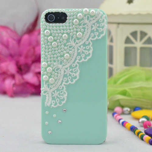 Mint Green Pearl Lace