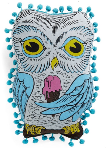 Hoot Wants Ice Cream Owl Pillow