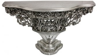 Bouquet De Fleur Console - Silver Leaf