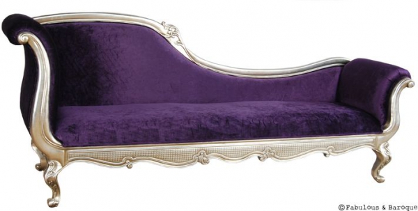 Marguerite Chaise - Silver & Royal Iris